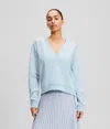 Karl Lagerfeld V-neck Sweatshirt In Blue