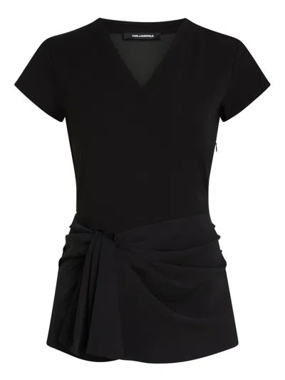 KARL LAGERFELD V-NECK TOP