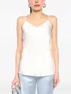 Karl Lagerfeld Satin Camisole In White