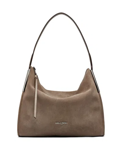 Karl Lagerfeld Valerie Top Handle Hobo Bag In Neutral
