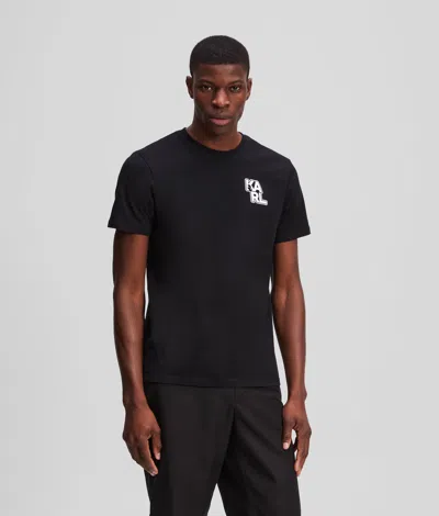 Karl Lagerfeld Varsity Karl Logo T-shirt In Black