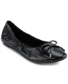 Karl Lagerfeld Velma Almond Toe Ballet Flats In Black