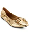 Karl Lagerfeld Paris Velma Metallic Ballet Flat In Gold