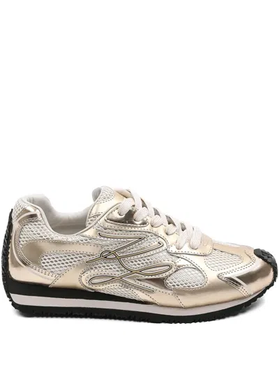 Karl Lagerfeld Velocette Sneakers In Gold