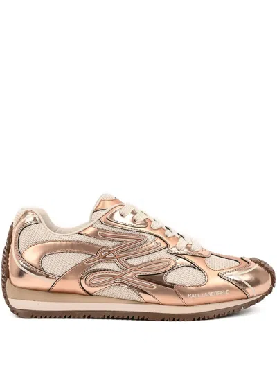 Karl Lagerfeld Velocette Sneakers In Gold