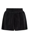 Karl Lagerfeld Velour Shorts In Black