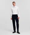 Karl Lagerfeld Velvet Trousers Handpicked By Hun Kim In Blue
