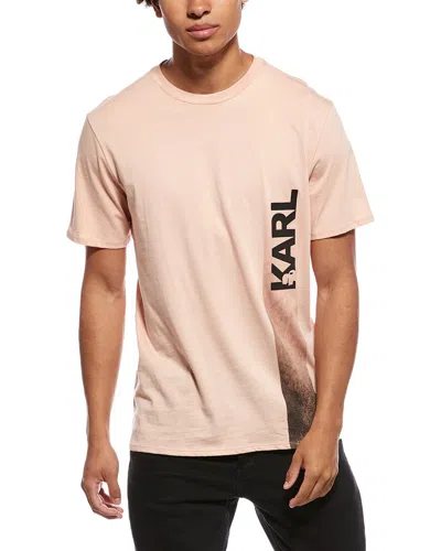 Karl Lagerfeld Vertical Karl Logo T-shirt In Neutral
