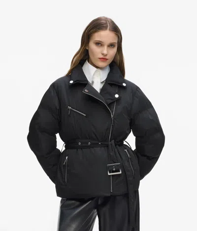 Karl Lagerfeld Veste Matelassée De Style Motard In Black