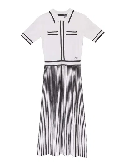 Karl Lagerfeld Vestido Midi - Blanco