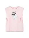 Karl Lagerfeld Choupette-print Dress In Pink