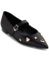 Karl Lagerfeld Paris Veyda Pointed Toe Mary Jane Flat In Black
