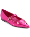 Karl Lagerfeld Paris Veyda Pointed Toe Mary Jane Flat In Cactus Flower
