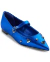 Karl Lagerfeld Paris Veyda Pointed Toe Mary Jane Flat In Cobalt Blue