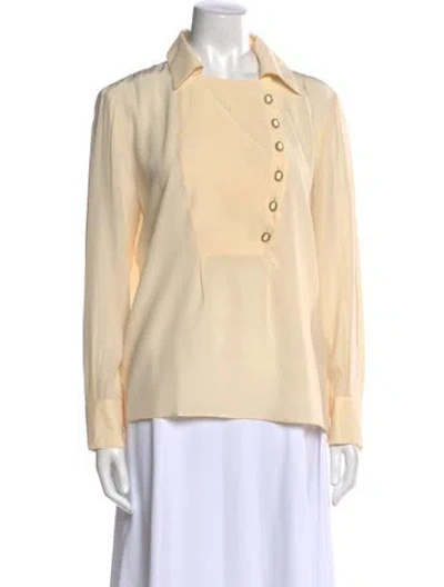 Pre-owned Karl Lagerfeld Vintage 1980's Blouse In Neutral