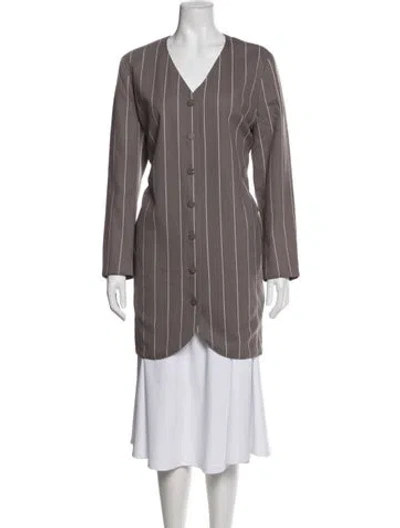 Pre-owned Karl Lagerfeld Vintage 1990's Blazer In Gray
