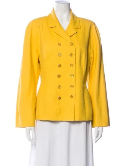 Pre-owned Karl Lagerfeld Vintage 1990's Blazer In Yellow