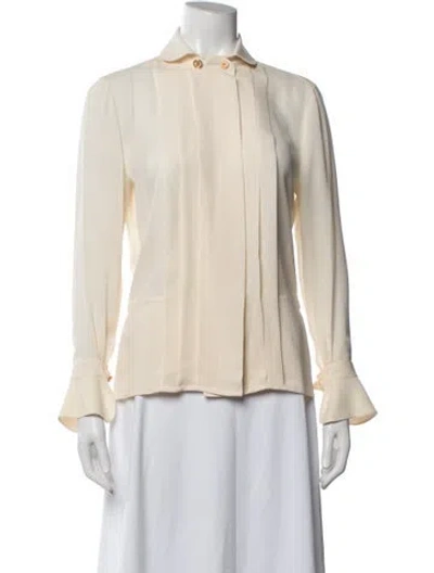 Pre-owned Karl Lagerfeld Vintage 1990's Blouse In Neutrals
