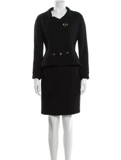 Pre-owned Karl Lagerfeld Vintage 1990's Skirt Suit In Black