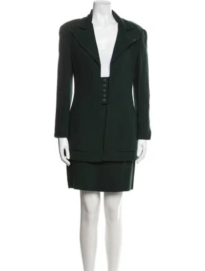 Pre-owned Karl Lagerfeld Vintage 1990's Skirt Suit In Green