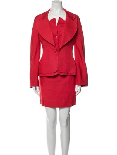 Pre-owned Karl Lagerfeld Vintage 1990's Skirt Suit In Orange
