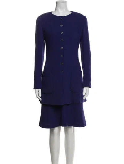 Pre-owned Karl Lagerfeld Vintage 1990's Skirt Suit In Purple