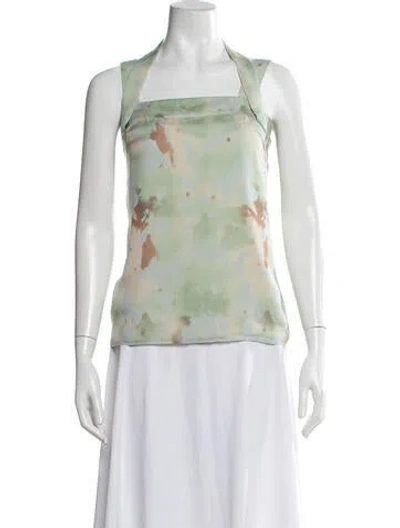 Pre-owned Karl Lagerfeld Vintage 2009 Top In Green
