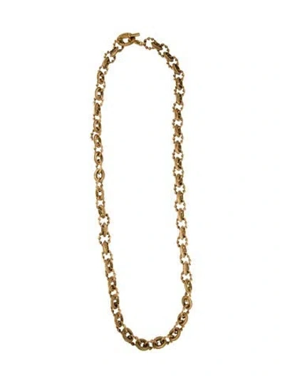 Pre-owned Karl Lagerfeld Vintage Chain Link Necklace, 49" In Multi