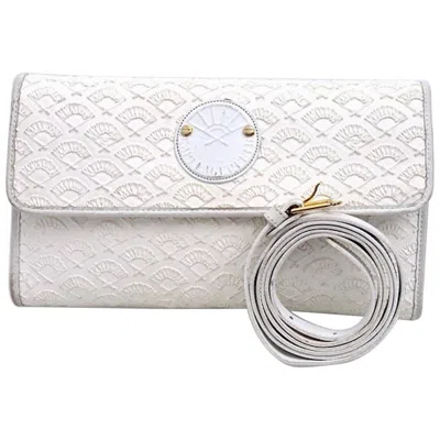 Pre-owned Karl Lagerfeld Vintage  Iconic Fan Rubber White Bag