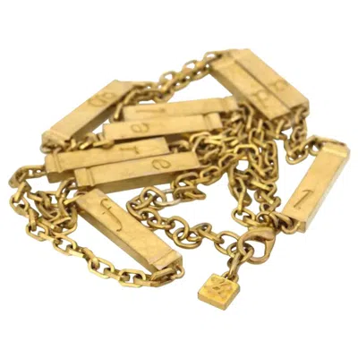 Pre-owned Karl Lagerfeld Vintage  Letter Gold Bar Sautoir Necklace
