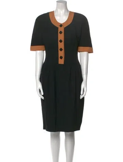 Pre-owned Karl Lagerfeld Vintage Knee-length Dress In Black