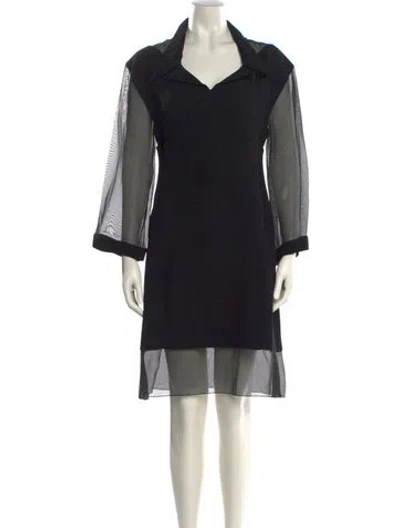 Pre-owned Karl Lagerfeld Vintage Knee-length Dress In Black