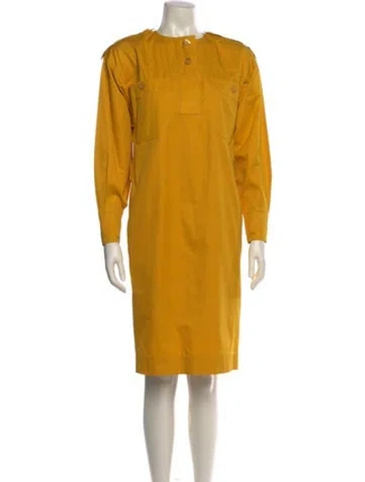 Pre-owned Karl Lagerfeld Vintage Knee-length Dress In Yellow