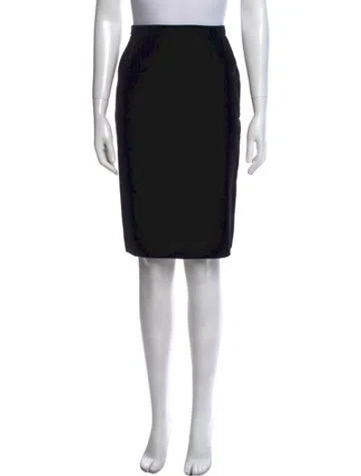 Pre-owned Karl Lagerfeld Vintage Knee-length Skirt In Black