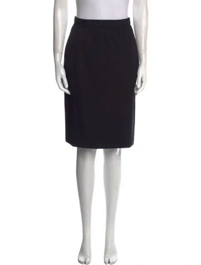 Pre-owned Karl Lagerfeld Vintage Knee-length Skirt In Black