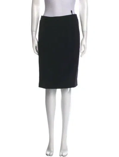 Pre-owned Karl Lagerfeld Vintage Knee-length Skirt In Black
