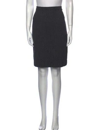 Pre-owned Karl Lagerfeld Vintage Knee-length Skirt In Black