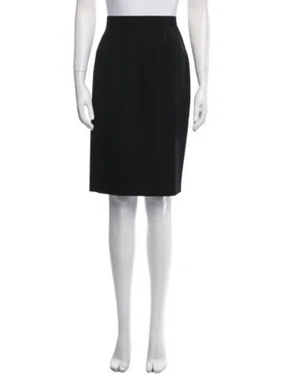 Pre-owned Karl Lagerfeld Vintage Knee-length Skirt In Black
