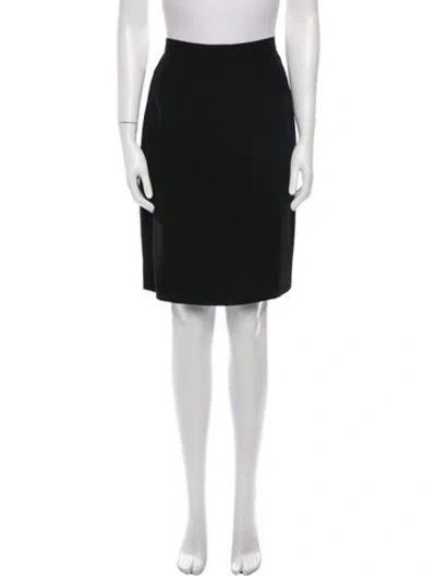 Pre-owned Karl Lagerfeld Vintage Knee-length Skirt In Black