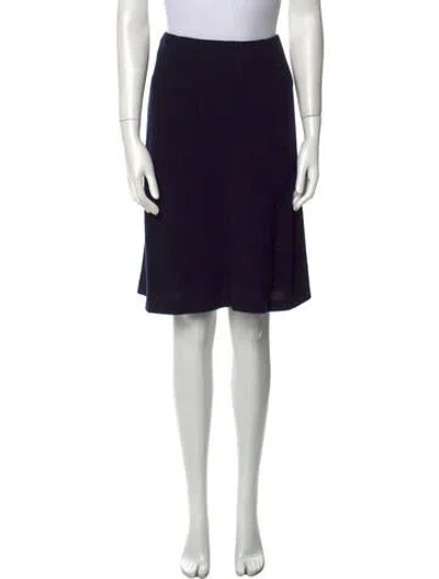 Pre-owned Karl Lagerfeld Vintage Knee-length Skirt In Blue