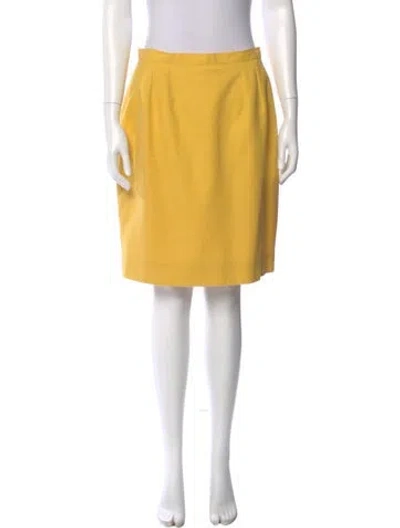 Pre-owned Karl Lagerfeld Vintage Knee-length Skirt In Yellow
