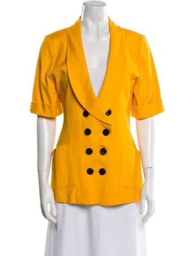 Pre-owned Karl Lagerfeld Vintage Late 1980's - Early 1990's Blazer In Yellow