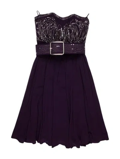 Pre-owned Karl Lagerfeld Vintage Late 1980's - Early 1990's Dress Set In Purple
