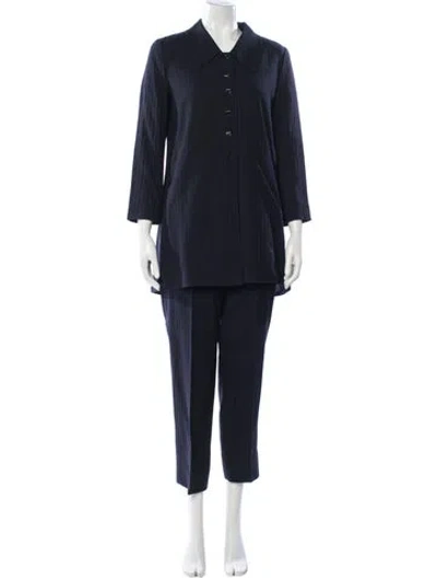 Pre-owned Karl Lagerfeld Vintage Late 1980's - Early 1990's Pantsuit In Blue