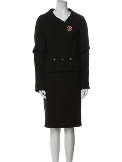Pre-owned Karl Lagerfeld Vintage Late 1980's - Early 1990's Skirt Suit In Black