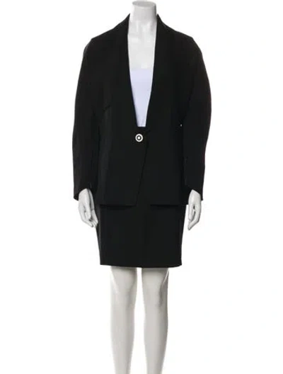 Pre-owned Karl Lagerfeld Vintage Late 1980's - Early 1990's Skirt Suit In Black