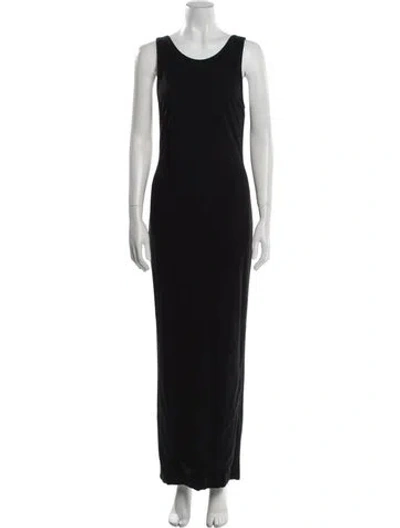 Pre-owned Karl Lagerfeld Vintage Long Dress In Black