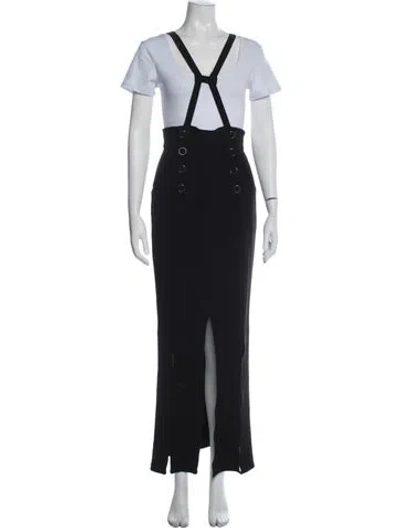 Pre-owned Karl Lagerfeld Vintage Long Skirt In Black