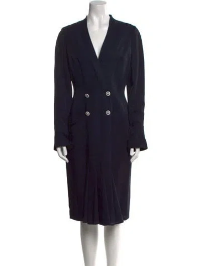 Pre-owned Karl Lagerfeld Vintage Midi Length Dress In Blue