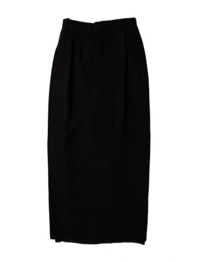Pre-owned Karl Lagerfeld Vintage Midi Length Skirt In Black